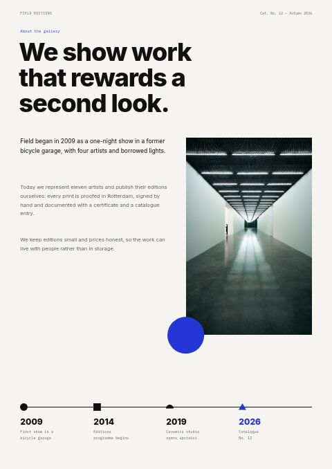 Art & Gallery — Brand Story page