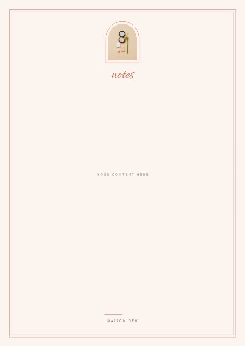 Beauty & Cosmetics — Framed Blank page