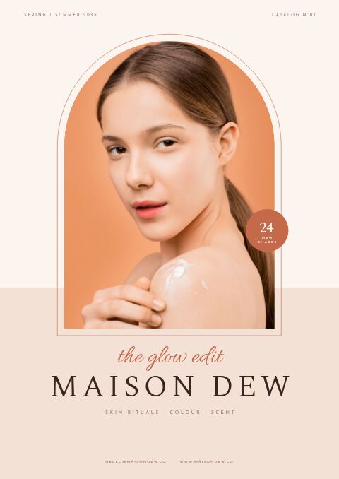 Beauty & Cosmetics catalog template cover