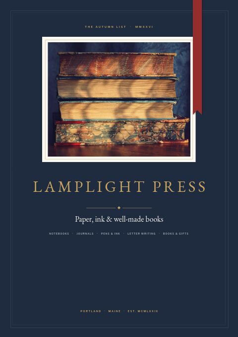 Books & Stationery catalog template cover