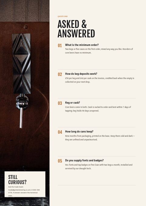 Brewery & Craft Beer — FAQ page