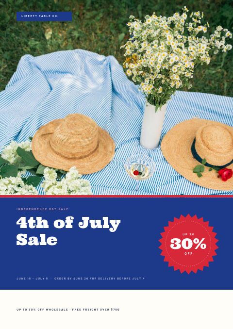 4th of July Sale — Cover · band page
