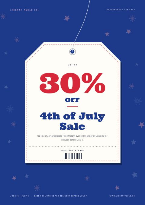 4th of July Sale — Cover · poster page