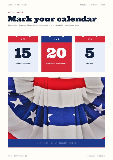 4th of July Sale — Event / Launch page