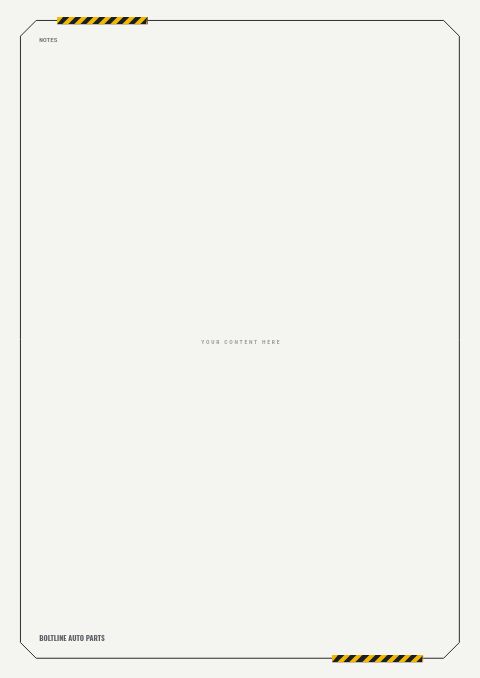 Automotive Parts Catalog — Framed Blank page