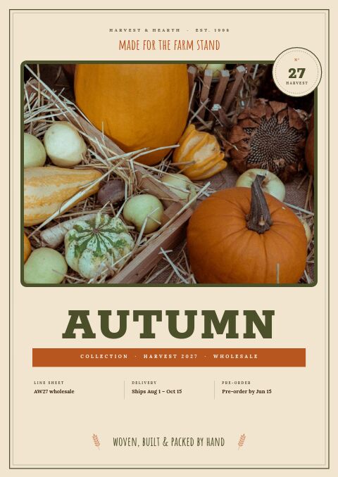 Autumn Collection catalog template cover
