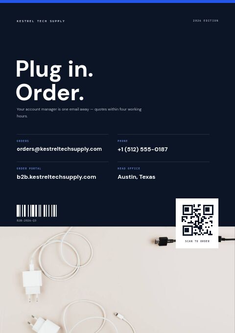 B2B Catalog — Back Cover page