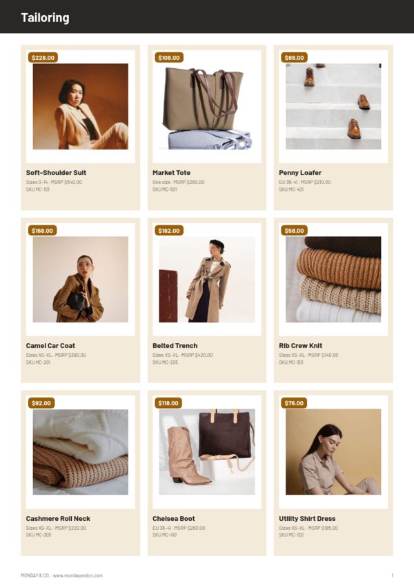 Back to Work — product page, 3 × 3 grid