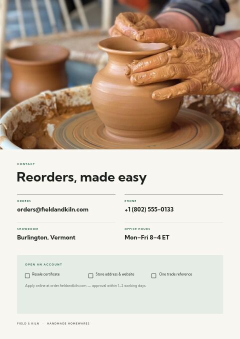 Best Sellers — Contact / Info page