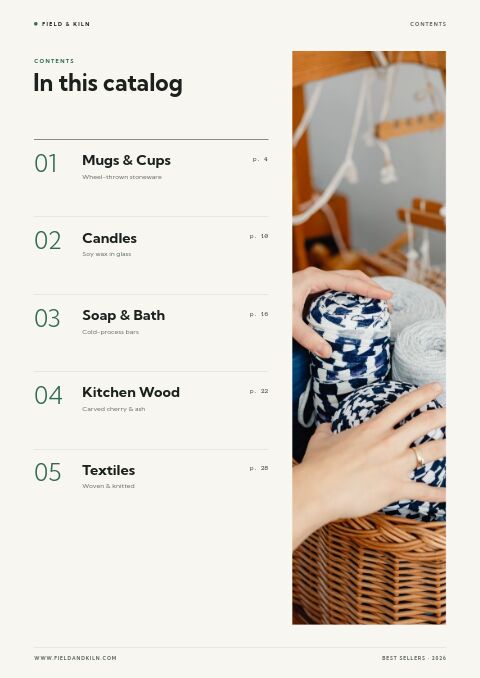 Best Sellers — Contents page