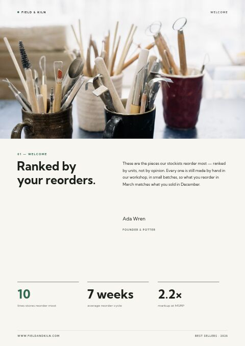 Best Sellers — Welcome / About page