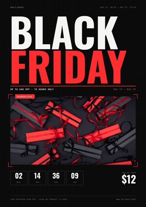 Black Friday catalog template cover