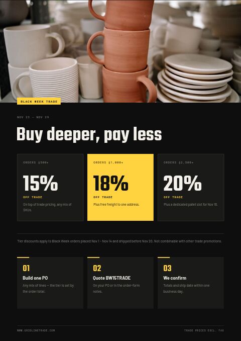 Black Week — Promo / Sale page