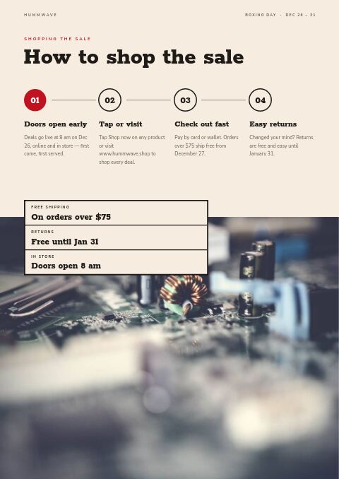Boxing Day — How to Order page
