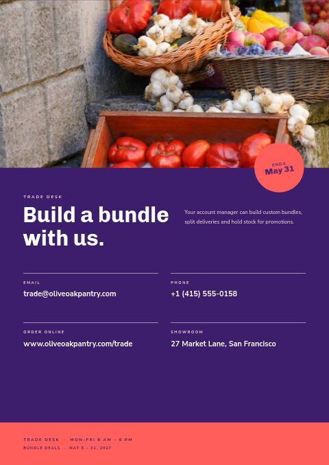Bundle Deals — Contact / Info page
