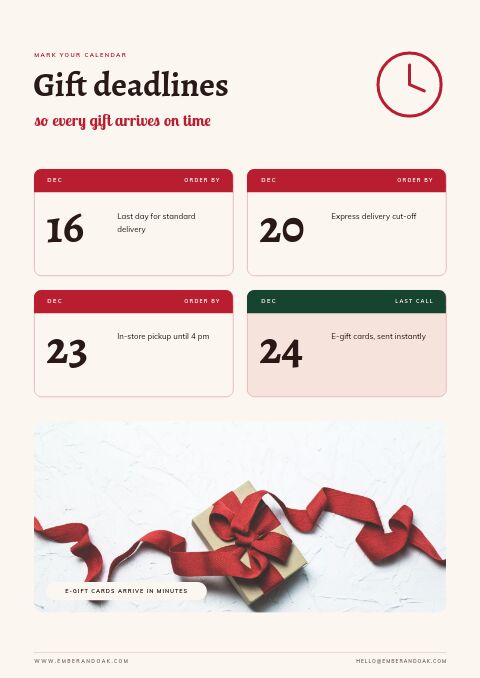 Christmas Gift Guide — Event / Launch page