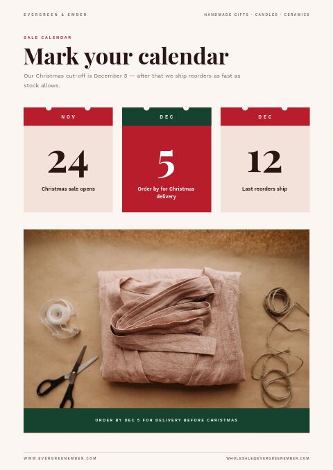 Christmas Sale — Event / Launch page