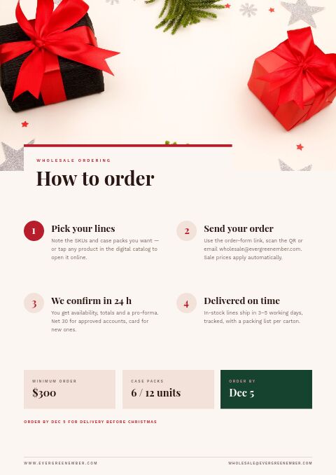 Christmas Sale — How to Order page