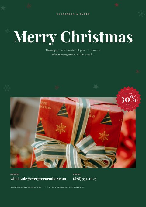 Christmas Sale — Back Cover page