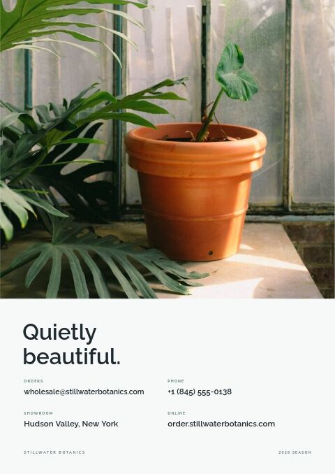 Clean Catalog — Back Cover page