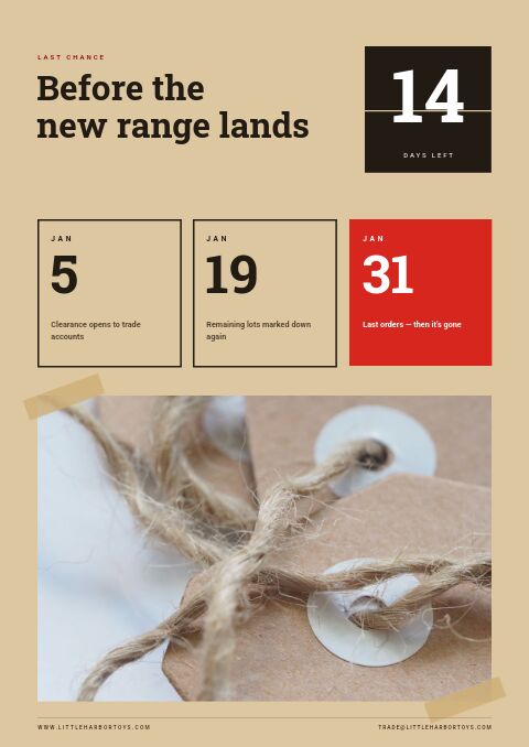 Clearance Sale — Event / Launch page