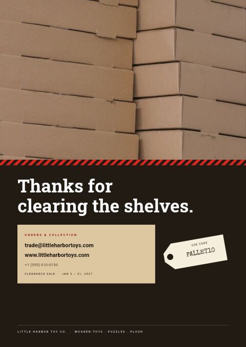 Clearance Sale — Back Cover page