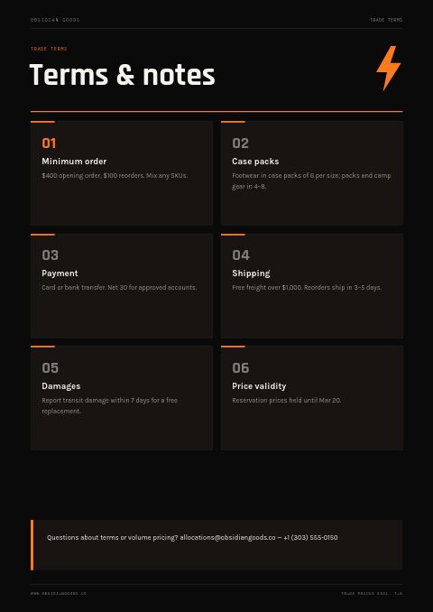 Coming Soon — Notes / Terms page