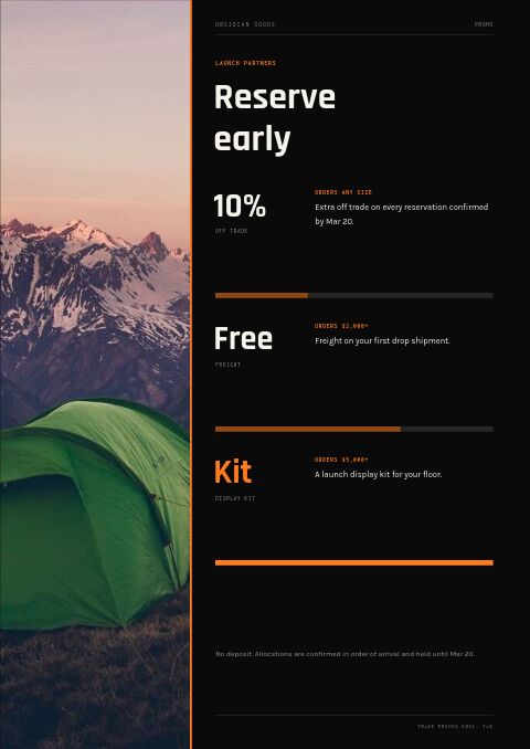Coming Soon — Promo / Sale page