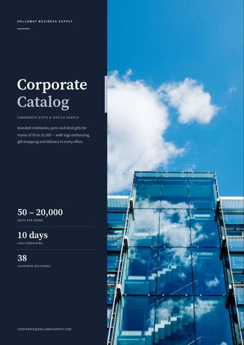 Corporate Catalog catalog template cover