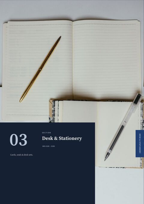 Corporate Catalog — Collection Divider page