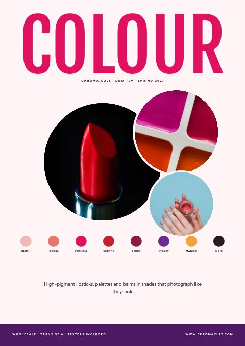 Cosmetics Catalog catalog template cover