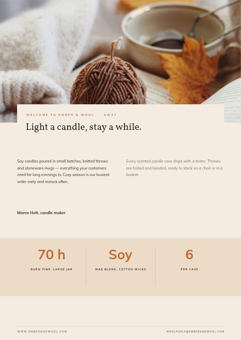 Cozy Season — Welcome / About page