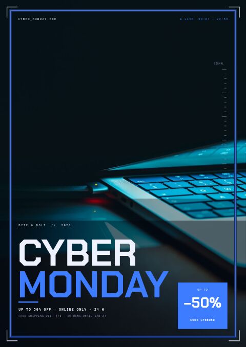 Cyber Monday catalog template cover
