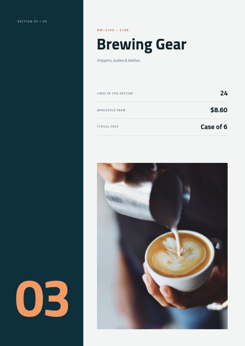 Distributor Catalog — Collection Divider page