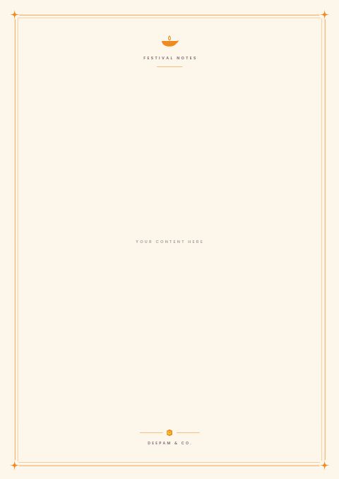 Diwali — Framed Blank page