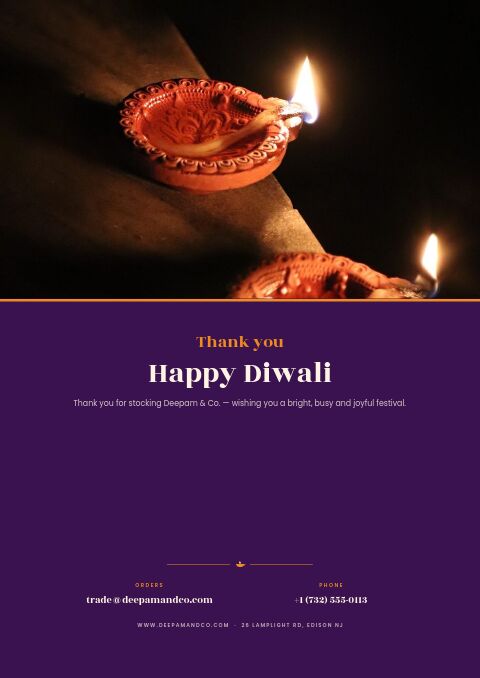 Diwali — Back Cover page