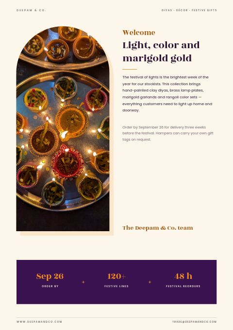 Diwali — Welcome / About page