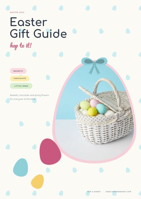 Easter Gift Guide catalog template cover