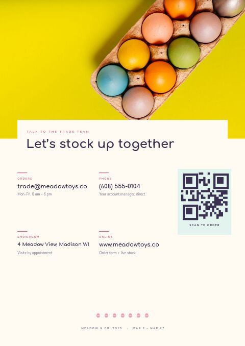 Easter Sale — Contact / Info page
