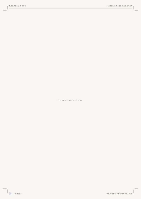 Editorial Lookbook — Framed Blank page