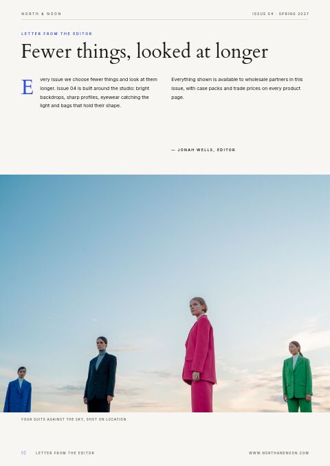 Editorial Lookbook — Welcome / About page