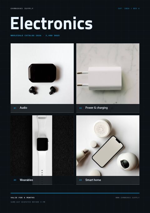 Electronics Catalog — Cover · band page