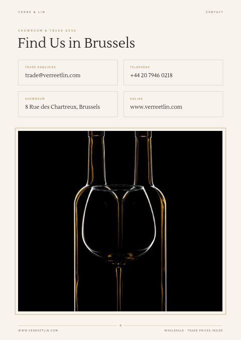 Elegant Catalog — Contact / Info page