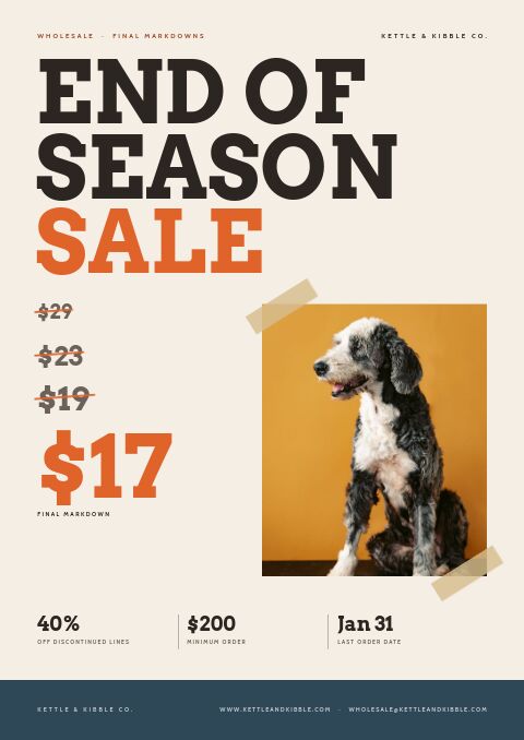 End of Season Sale catalog template cover