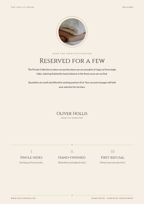 Exclusive Collection — Welcome / About page