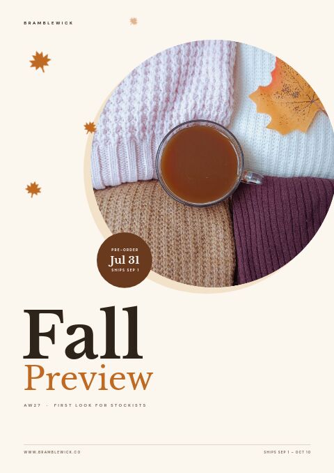Fall Preview catalog template cover