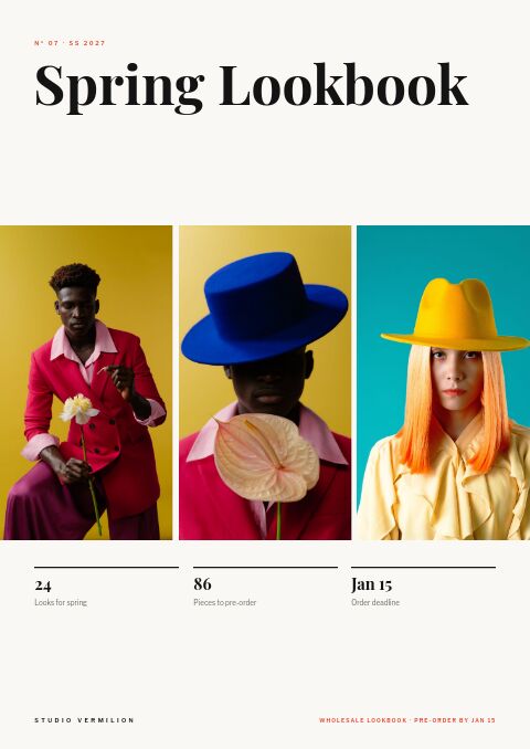 Fashion Lookbook — Cover · band page