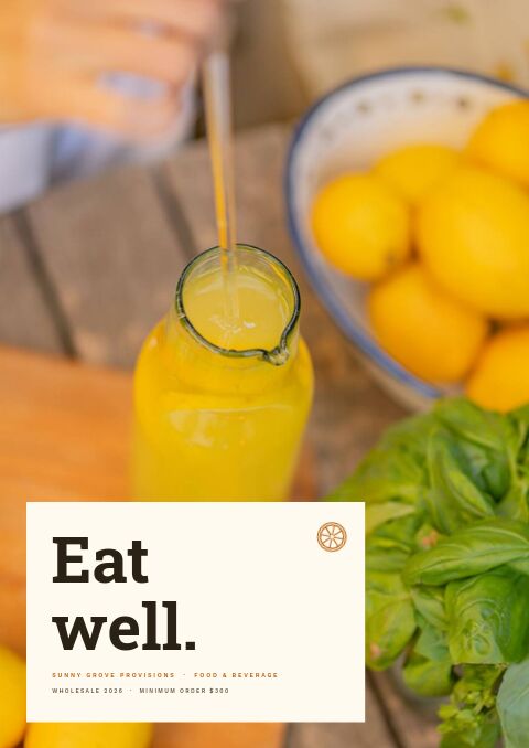 Food & Beverage Catalog — Cover · poster page