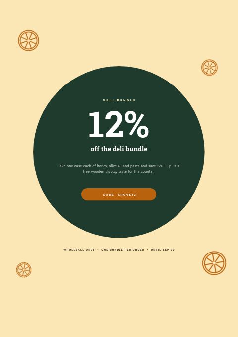 Food & Beverage Catalog — Promo / Sale page