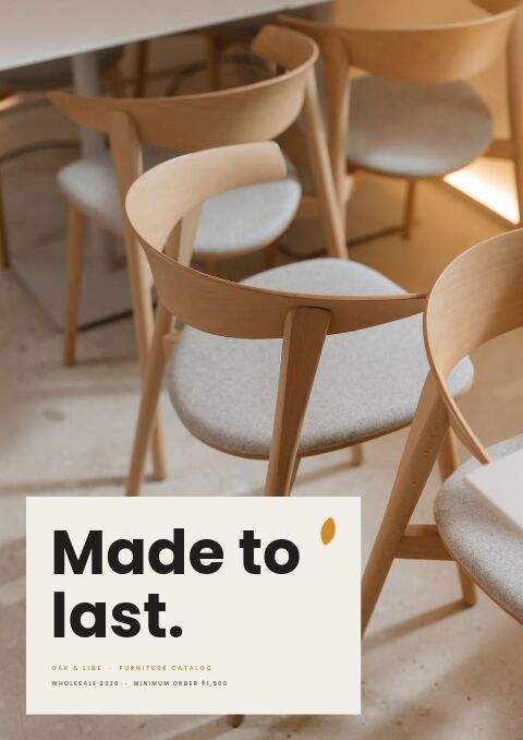 Furniture Catalog — Cover · poster page